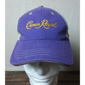 Crown Royal Canadian‎ Whiskey Hat Trucker Cap Adult Adjustable Purple Mesh Back